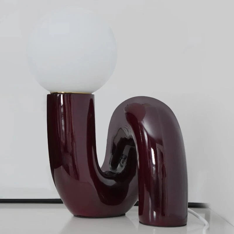 S-Curve Glass Table Lamp – Modern Nordic Design for Bedroom, Living Room, or Desk – Warm Soft Lighting 6