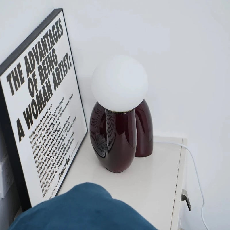 S-Curve Glass Table Lamp – Modern Nordic Design for Bedroom, Living Room, or Desk – Warm Soft Lighting 7