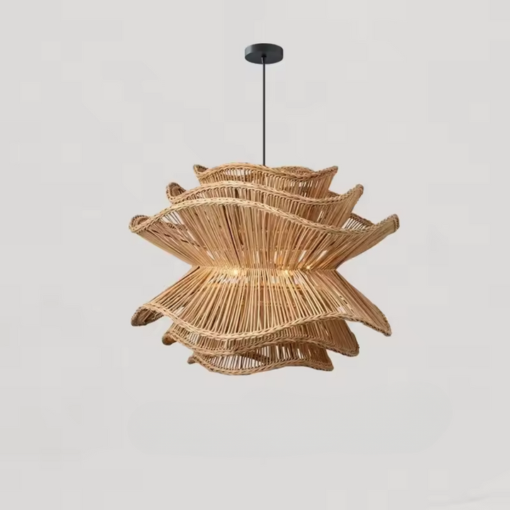 Scandinavian Rattan Pendant Lamp – Handmade Layered Design for Modern Kitchen and Dining Pendant Lighting 0