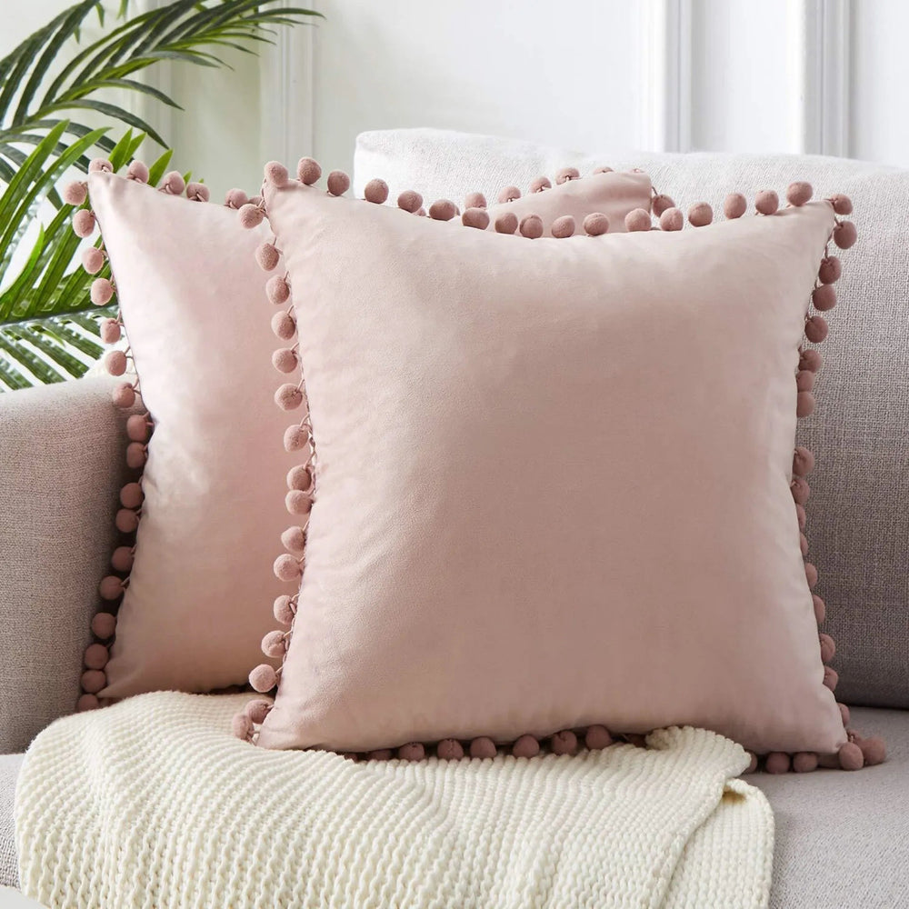 Scandinavian Throw Pillow Cover - 45x45 cm, Soft Cotton-Linen Blend, Minimalist Design 1