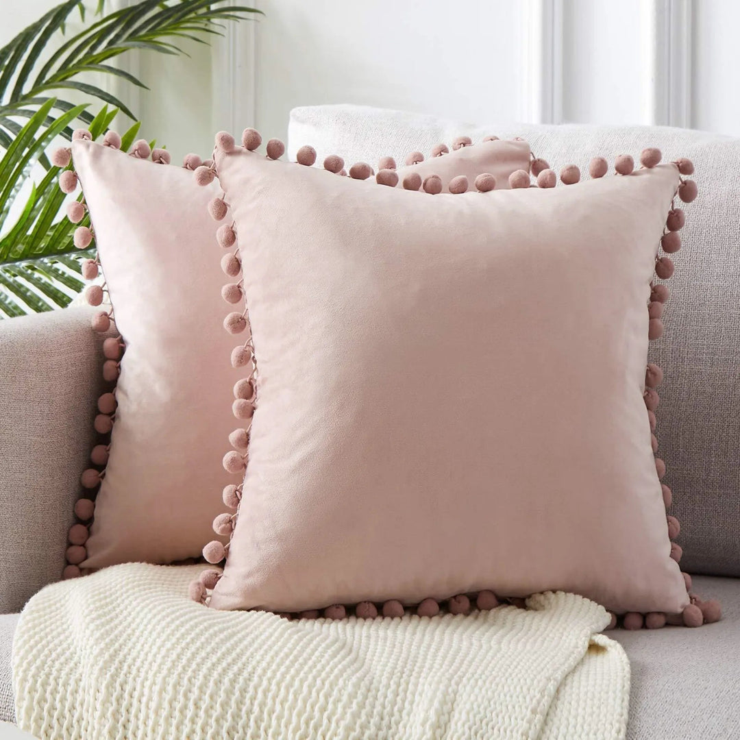 Scandinavian Throw Pillow Cover - 45x45 cm, Soft Cotton-Linen Blend, Minimalist Design 1