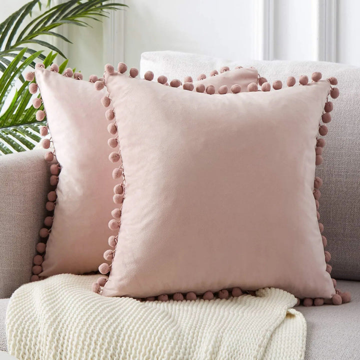 Scandinavian Throw Pillow Cover - 45x45 cm, Soft Cotton-Linen Blend, Minimalist Design 1