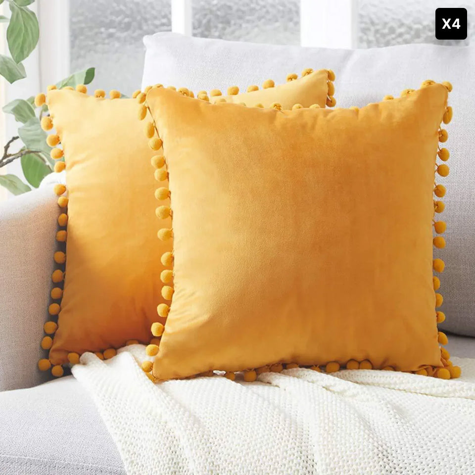 Scandinavian Throw Pillow Cover - 45x45 cm, Soft Cotton-Linen Blend, Minimalist Design 14