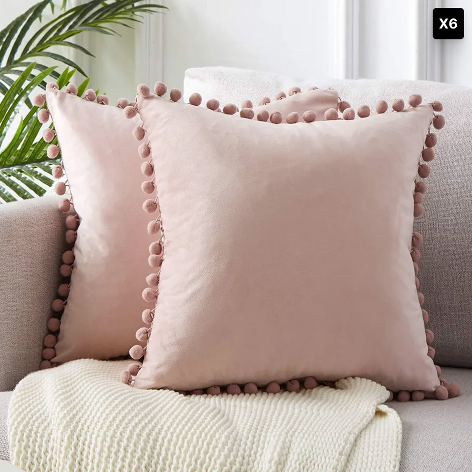 Scandinavian Throw Pillow Cover - 45x45 cm, Soft Cotton-Linen Blend, Minimalist Design 17