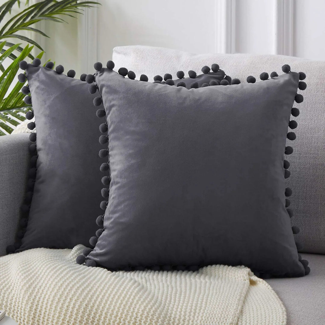 Scandinavian Throw Pillow Cover - 45x45 cm, Soft Cotton-Linen Blend, Minimalist Design 2