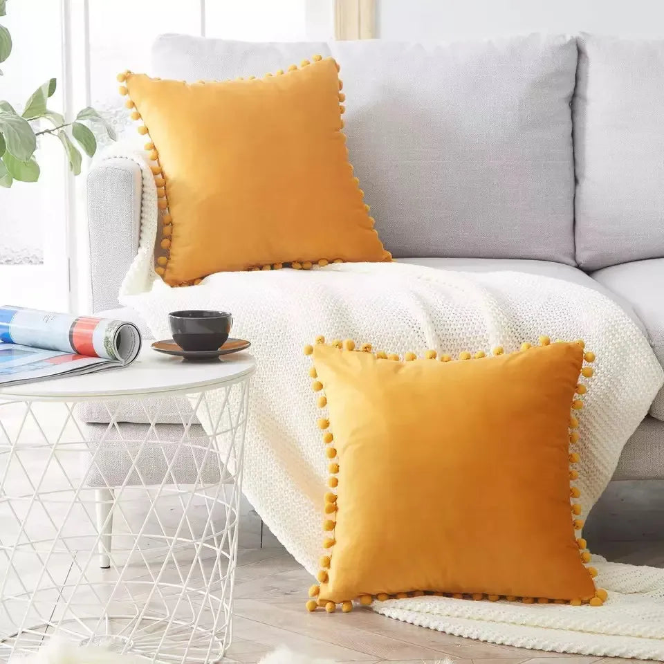 Scandinavian Throw Pillow Cover - 45x45 cm, Soft Cotton-Linen Blend, Minimalist Design 4