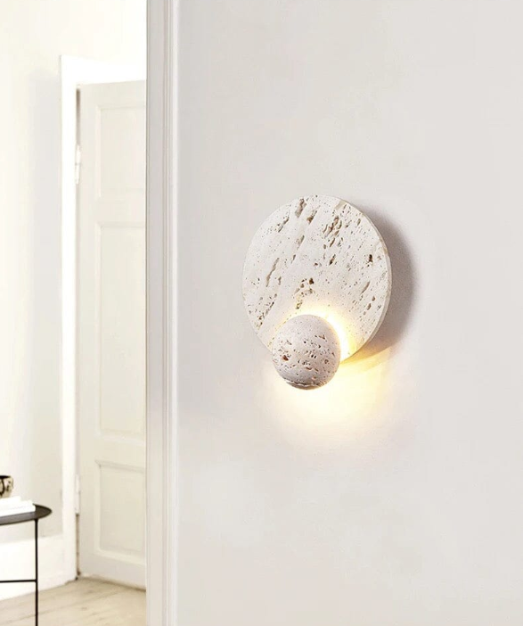 Natural Stone LED Wall Lamp – Minimalist Design for Elegant Spaces