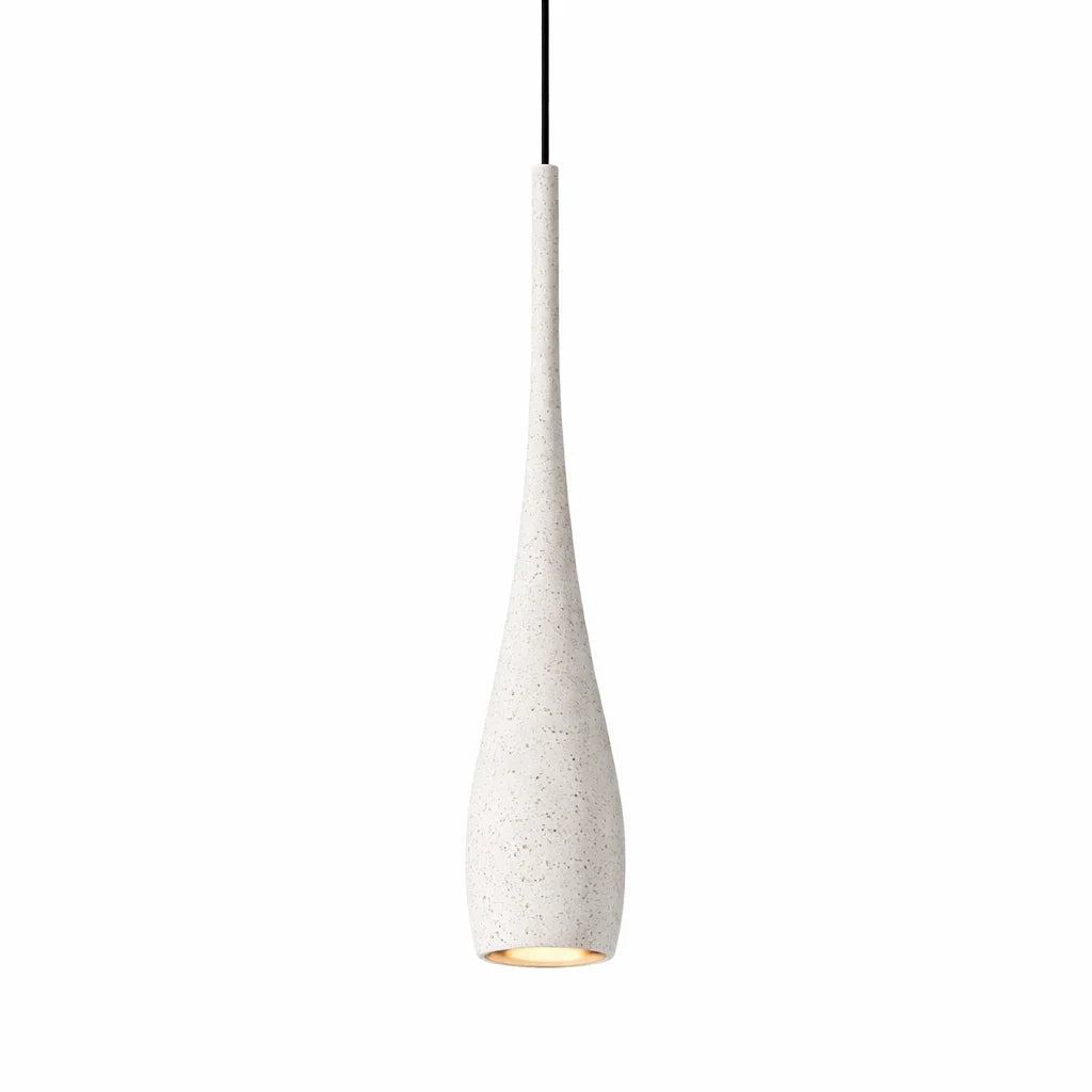 Sculpted Stone Pendant Light – Minimalist Cement Design with Adjustable Height 6