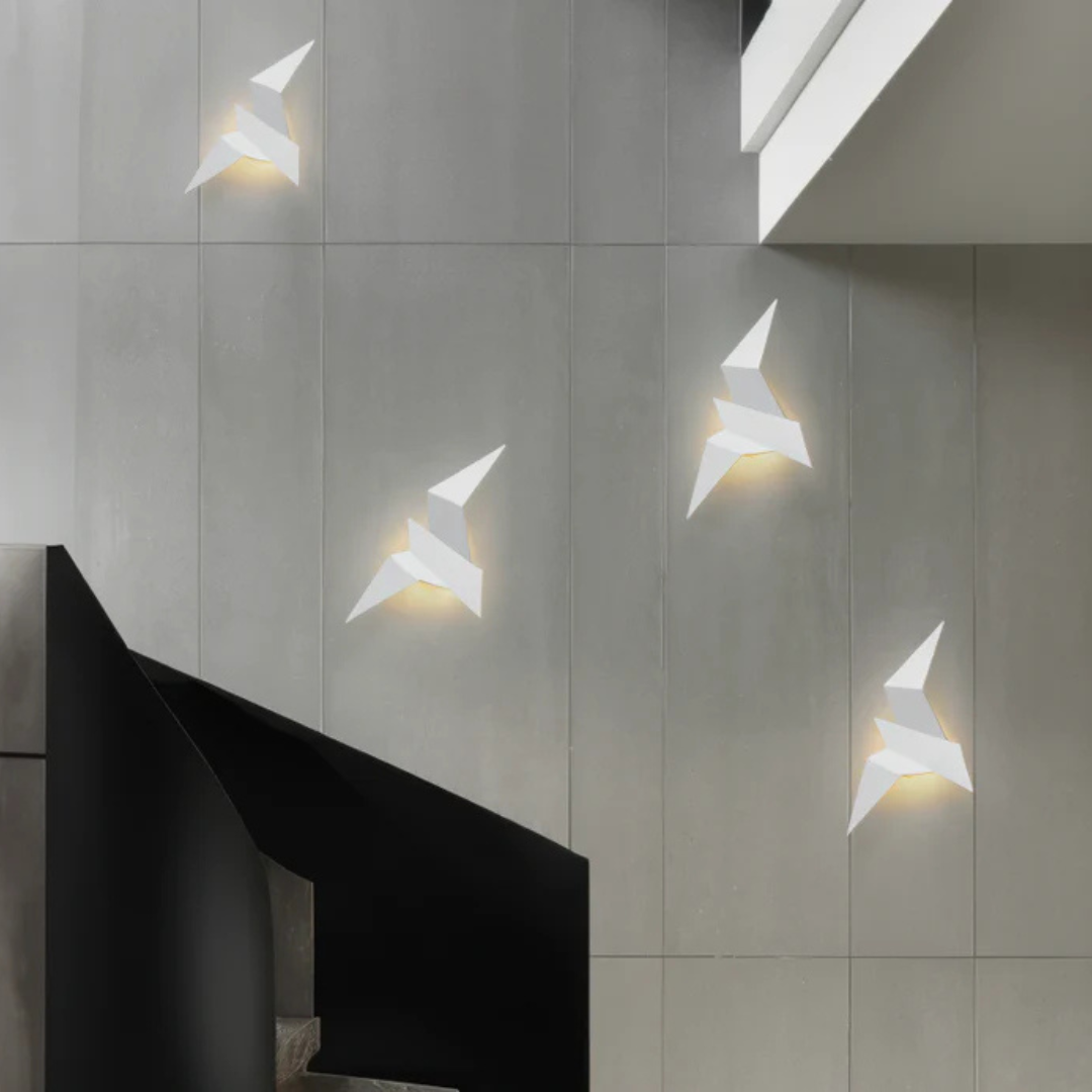 Sculptural LED Wall Lamp Inspired by Japanese Origami Design – Elegant Home Lighting 3
