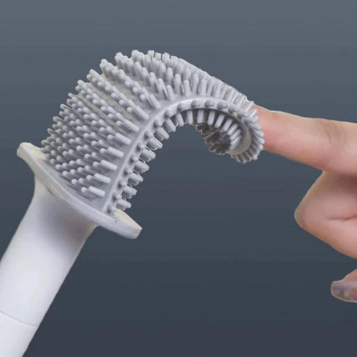 Silicone Toilet Brush with Flexible Bristles and Antibacterial Finish – Best Toilet Brush Set for Hygienic Cleaning 4