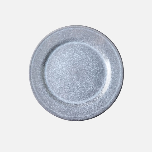 Slate Ceramic Porcelain Dinnerware Set – Elegant Glossy Finish for Everyday and Special Occasions 12