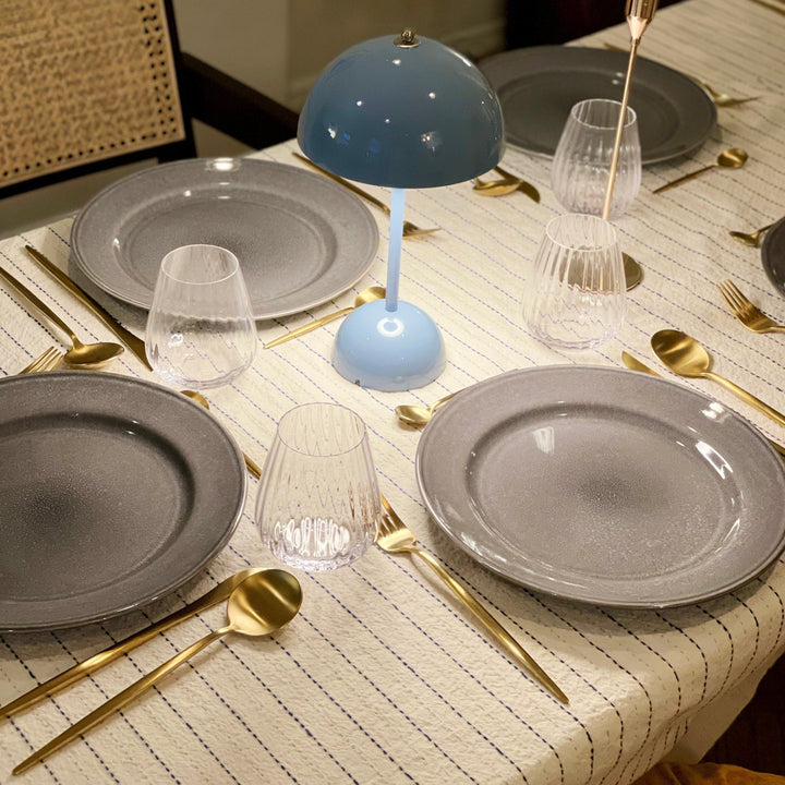 Slate Ceramic Porcelain Dinnerware Set – Elegant Glossy Finish for Everyday and Special Occasions 5