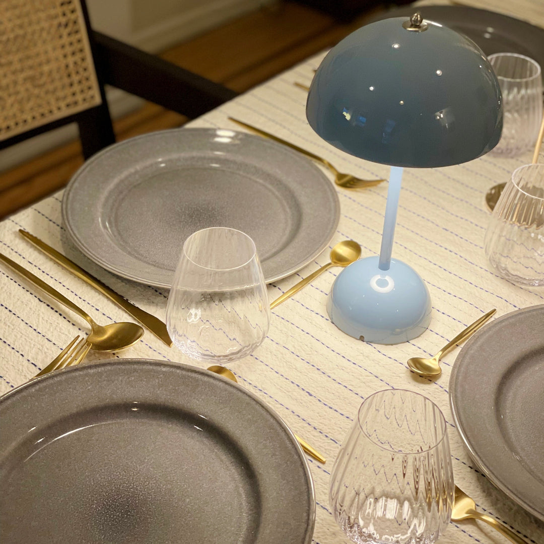 Slate Ceramic Porcelain Dinnerware Set – Elegant Glossy Finish for Everyday and Special Occasions 6