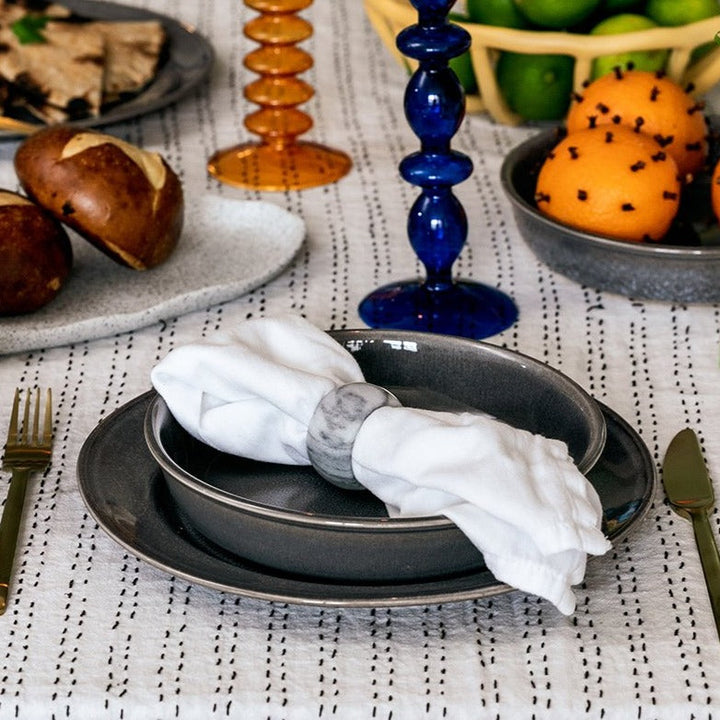 Slate Ceramic Porcelain Dinnerware Set – Elegant Glossy Finish for Everyday and Special Occasions 8