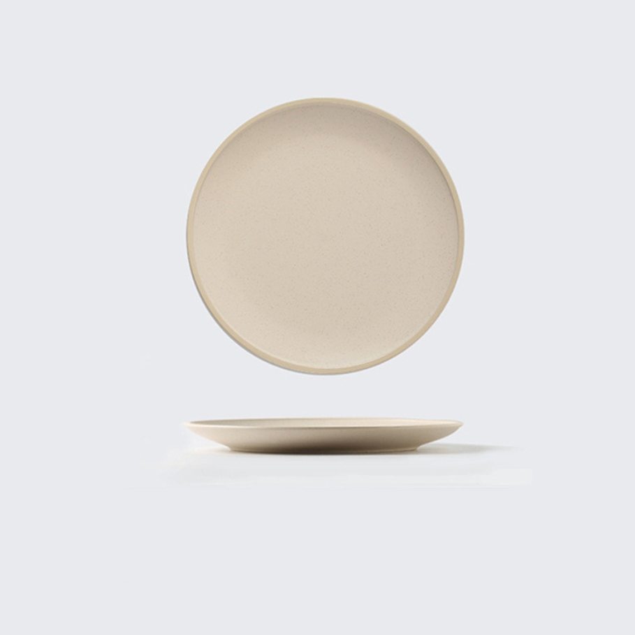 Soho Ceramic Dinner Plates in Pastel Tones with Sesame Dot Pattern – Elegant Stoneware for Everyday Dining 0