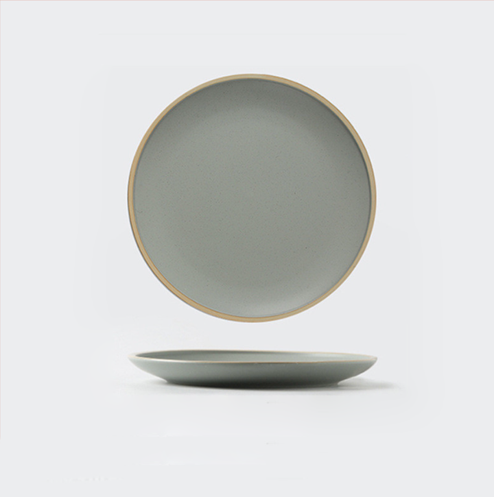 Soho Ceramic Dinner Plates in Pastel Tones with Sesame Dot Pattern – Elegant Stoneware for Everyday Dining 14
