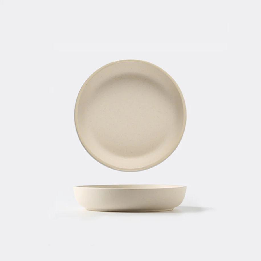 Soho Ceramic Dinner Plates in Pastel Tones with Sesame Dot Pattern – Elegant Stoneware for Everyday Dining 15