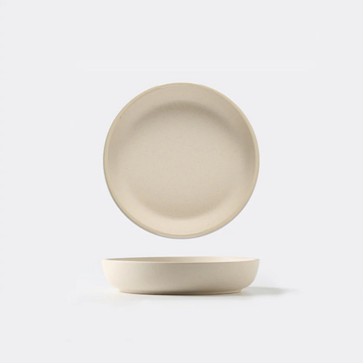 Soho Ceramic Dinner Plates in Pastel Tones with Sesame Dot Pattern – Elegant Stoneware for Everyday Dining 15