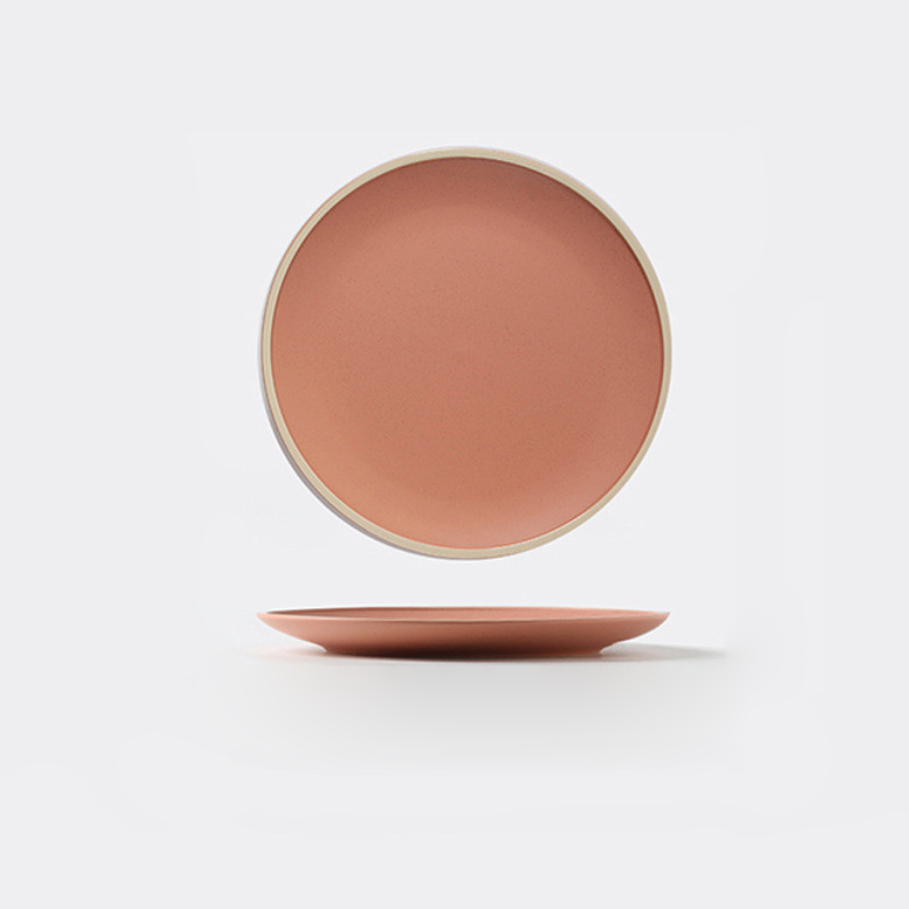 Soho Ceramic Dinner Plates in Pastel Tones with Sesame Dot Pattern – Elegant Stoneware for Everyday Dining 16