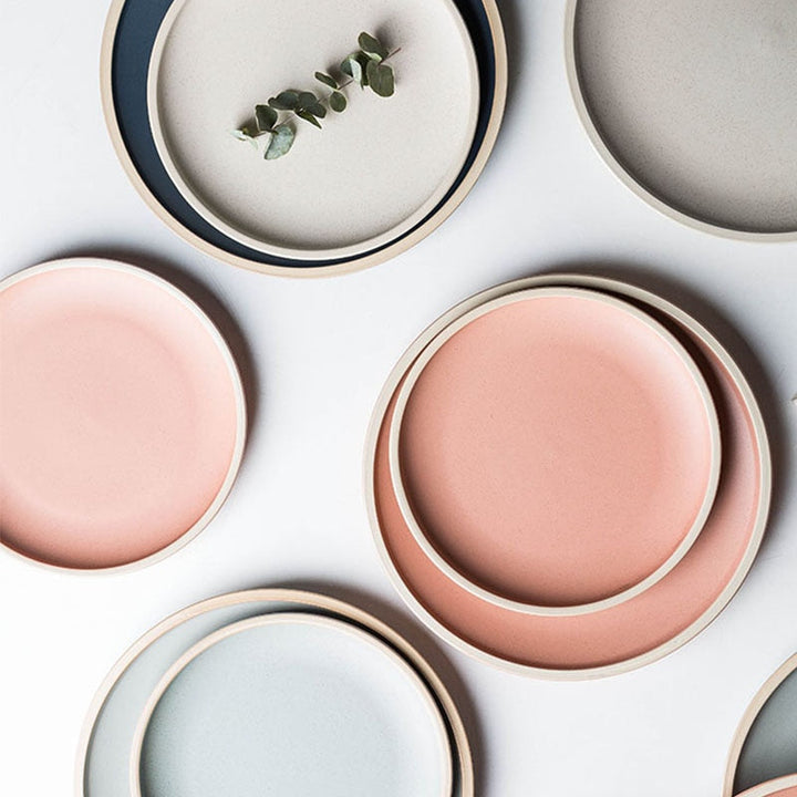 Soho Ceramic Dinner Plates in Pastel Tones with Sesame Dot Pattern – Elegant Stoneware for Everyday Dining 7