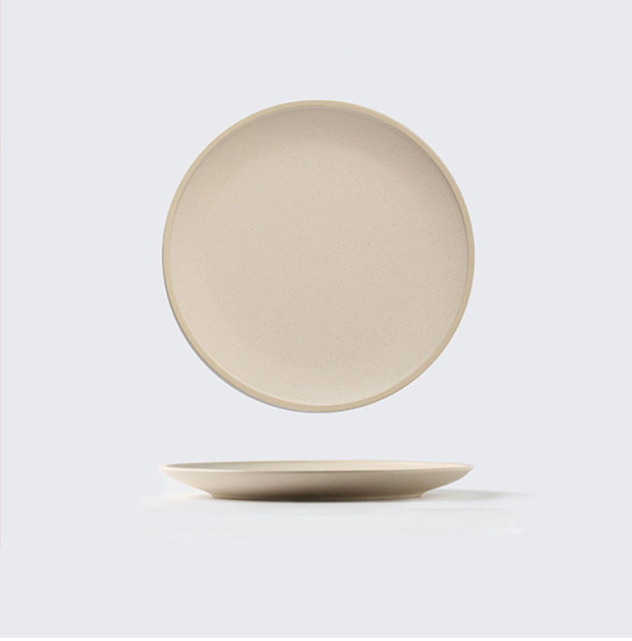 Soho Ceramic Dinner Plates in Pastel Tones with Sesame Dot Pattern – Elegant Stoneware for Everyday Dining 9