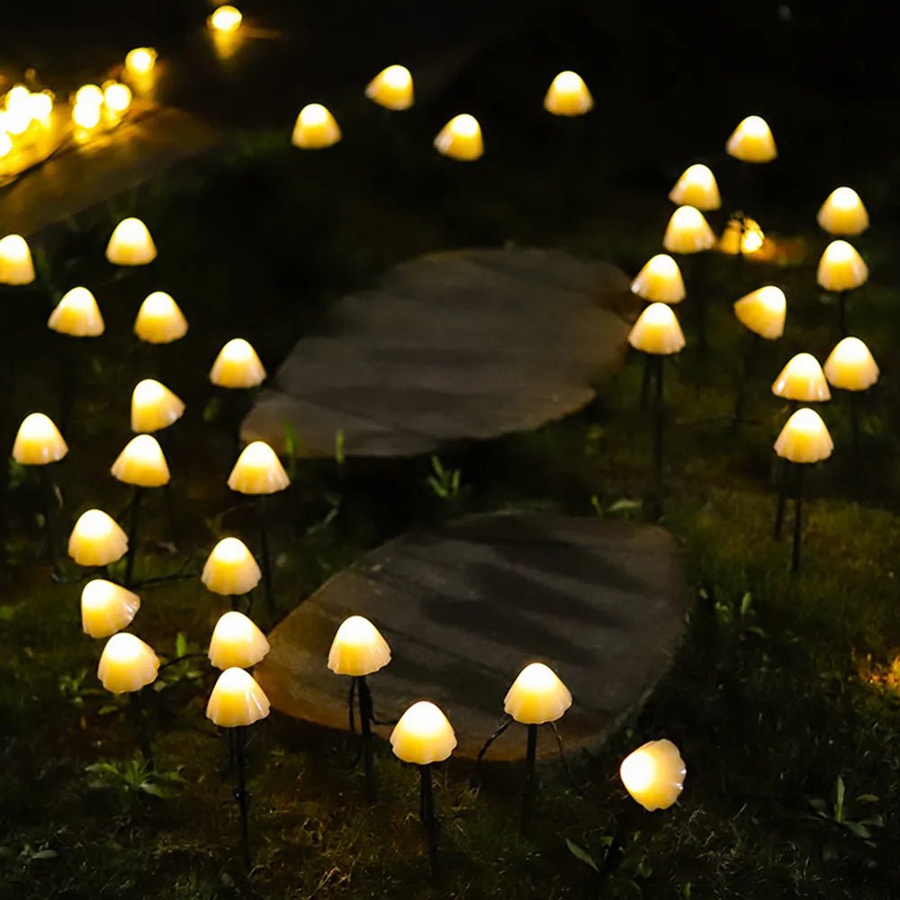 Solar Garden Lights – 10 LED Mushroom Outdoor Lights with Dusk-to-Dawn Sensor, Waterproof Decorative Solar Lights for Garden and Patio 0