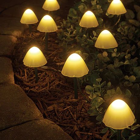 Solar Garden Lights – 10 LED Mushroom Outdoor Lights with Dusk-to-Dawn Sensor, Waterproof Decorative Solar Lights for Garden and Patio 1