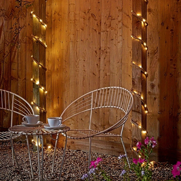 Solar Hemp Rope Light, 5m Outdoor Decorative Lighting with Dusk-to-Dawn Sensor – Eco-Friendly Solar Garden Lights 2