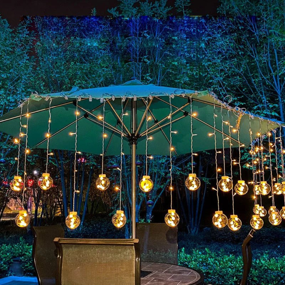 Solar Pendant String Lights – Elegant Outdoor Solar Lights with Dusk-to-Dawn Sensor for Garden and Patio 1