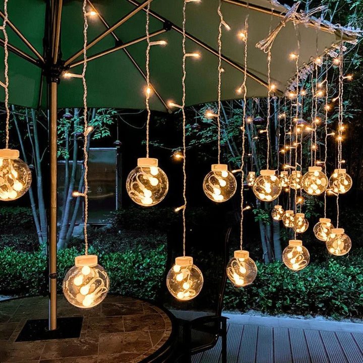 Solar Pendant String Lights – Elegant Outdoor Solar Lights with Dusk-to-Dawn Sensor for Garden and Patio 3