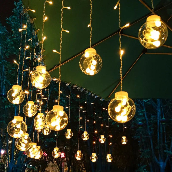 Solar Pendant String Lights – Elegant Outdoor Solar Lights with Dusk-to-Dawn Sensor for Garden and Patio 4