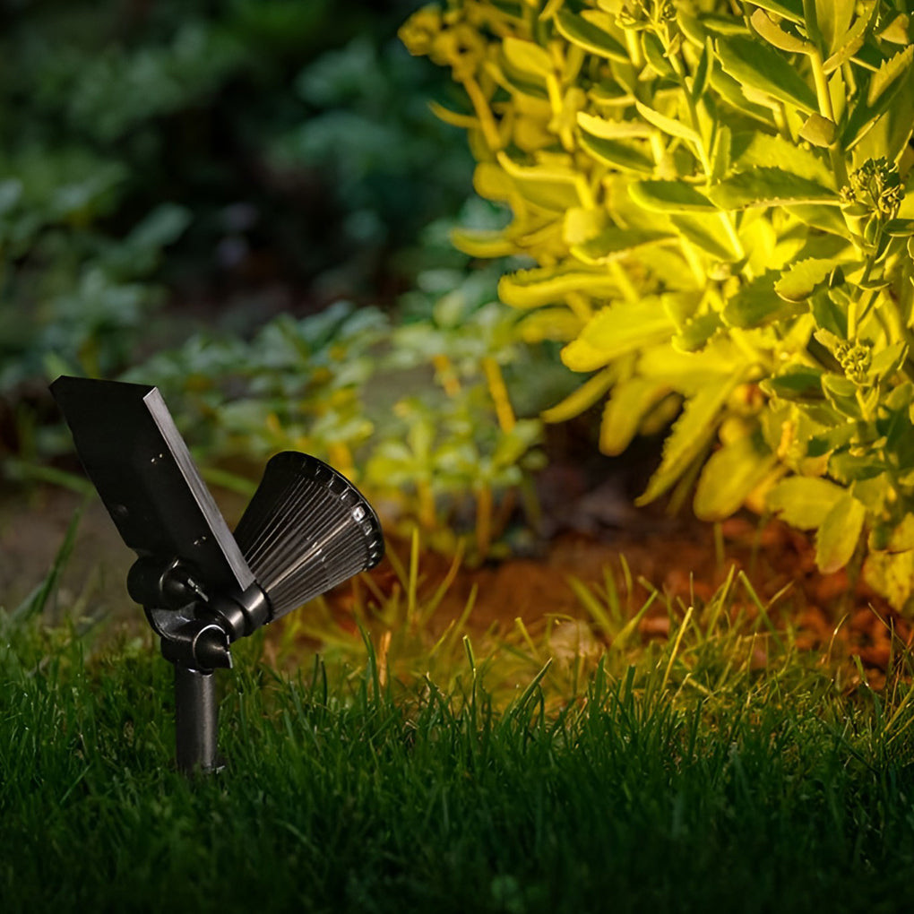 Solar Powered Waterproof Spotlights with Dual-Color Lighting – Modern Landscape Accent Lights 0