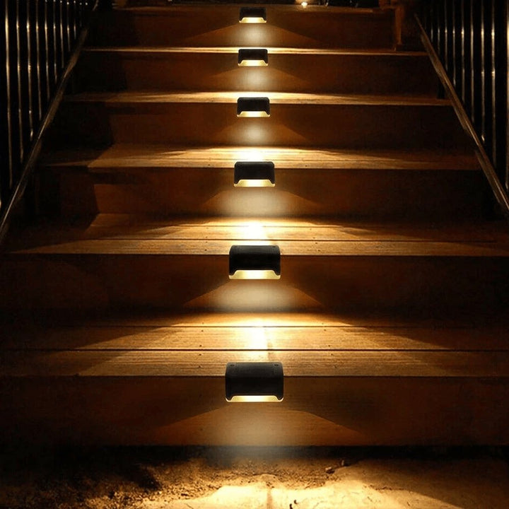 Solar Waterproof Stair Lights with Dusk-to-Dawn Sensor – Outdoor Solar Lights for Pathway and Garden Lighting 0