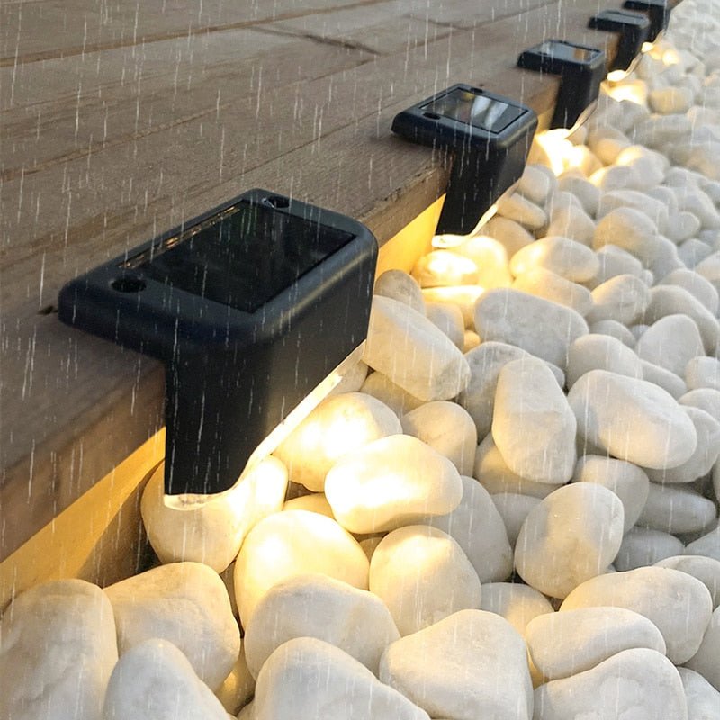 Solar Waterproof Stair Lights with Dusk-to-Dawn Sensor – Outdoor Solar Lights for Pathway and Garden Lighting 1