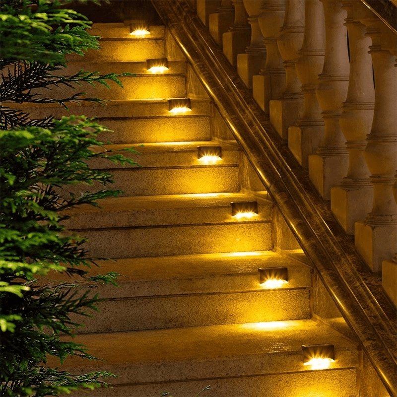 Solar Waterproof Stair Lights with Dusk-to-Dawn Sensor – Outdoor Solar Lights for Pathway and Garden Lighting 3