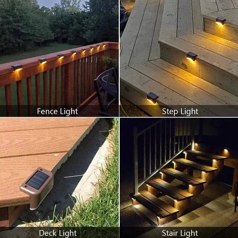 Solar Waterproof Stair Lights with Dusk-to-Dawn Sensor – Outdoor Solar Lights for Pathway and Garden Lighting 7