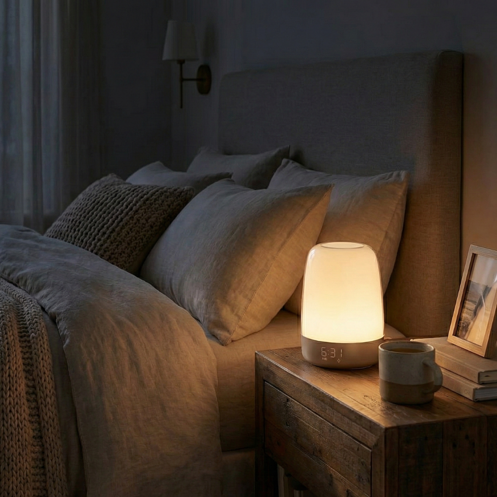 Sunrise Alarm Clock with Wake-Up Light, Adjustable Dimmable RGB Colors, Nature Sounds, and USB Power for Gentle Mornings 2