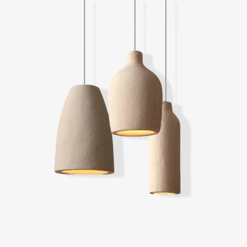 Terracotta Pendant Lighting for Kitchen and Home Decor – Handcrafted Warm LED Hanging Lights 1
