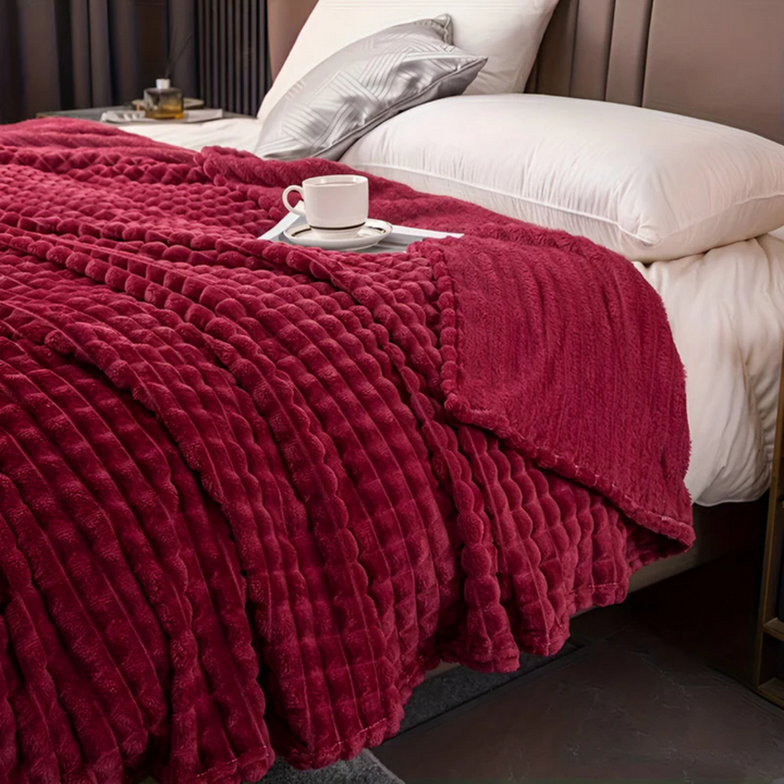 Ultra Soft Double-Sided Fleece Plaid Blanket – Warm Plush Comfort for Home 0