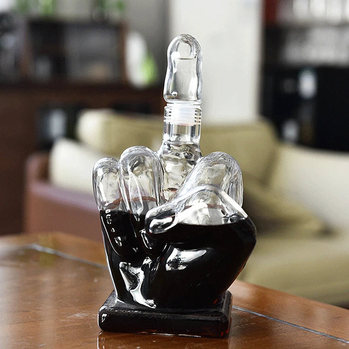 Unique Glass Wine Decanter – 9.4 Inch Height, 4.1 Inch Width, Multi-Use Carafe for Wine, Whiskey, Juice, and Water 3