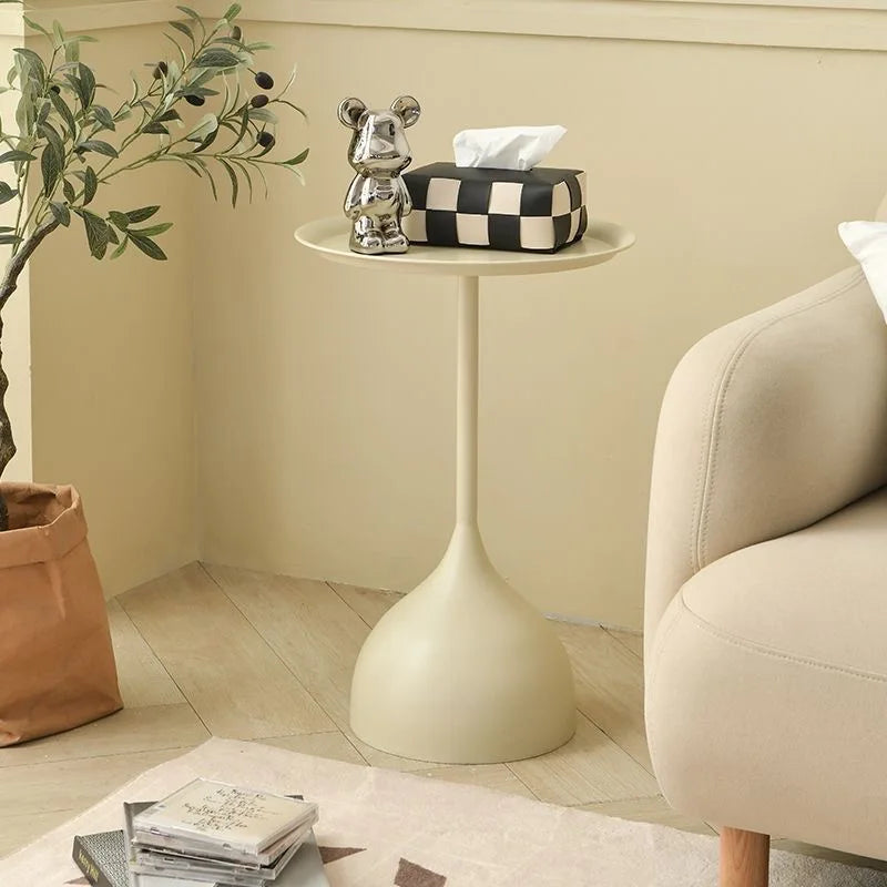 Valessia Round Side Table - Scandinavian Minimalist Design in Matte Black Metal 6