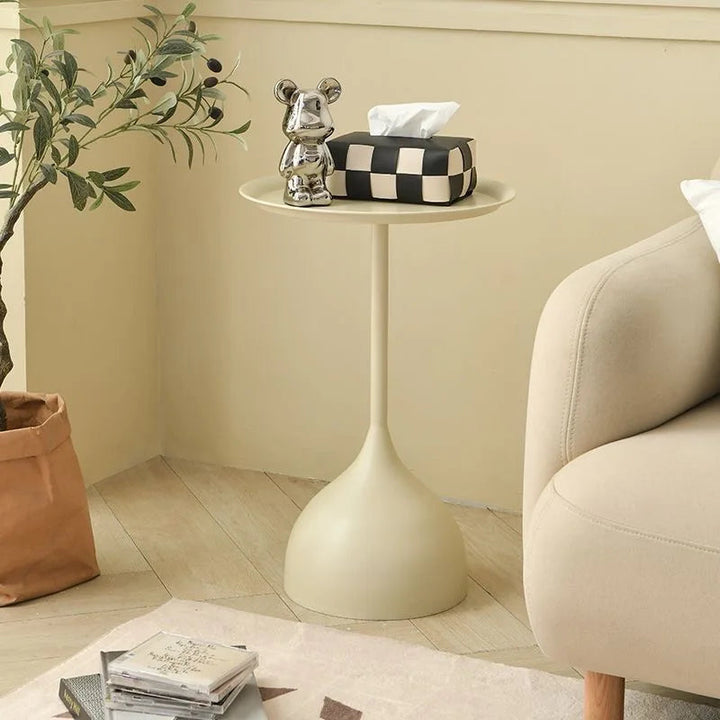 Valessia Round Side Table - Scandinavian Minimalist Design in Matte Black Metal 6
