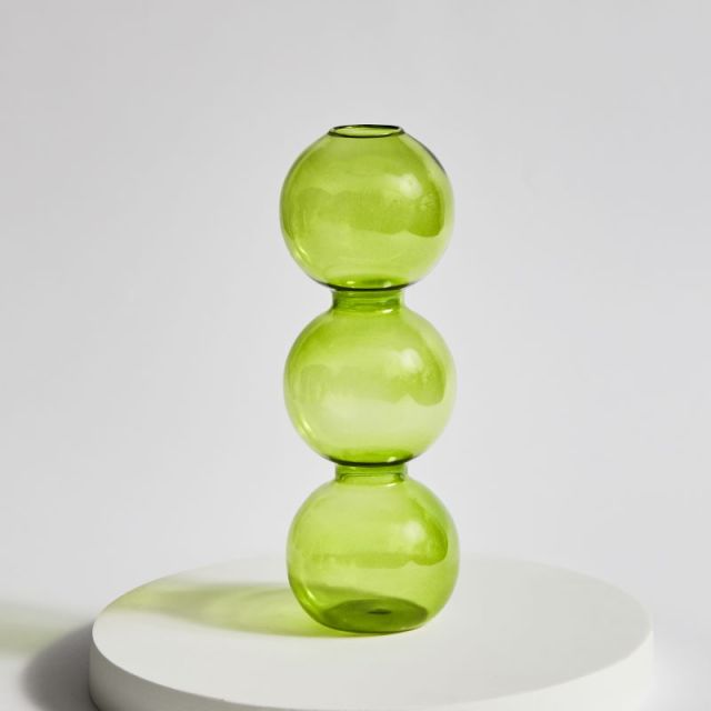 Vibrant Green Glass Candle Holders – Unique Shapes for Stylish Decor 0