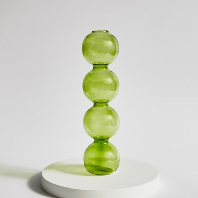 Vibrant Green Glass Candle Holders – Unique Shapes for Stylish Decor 6
