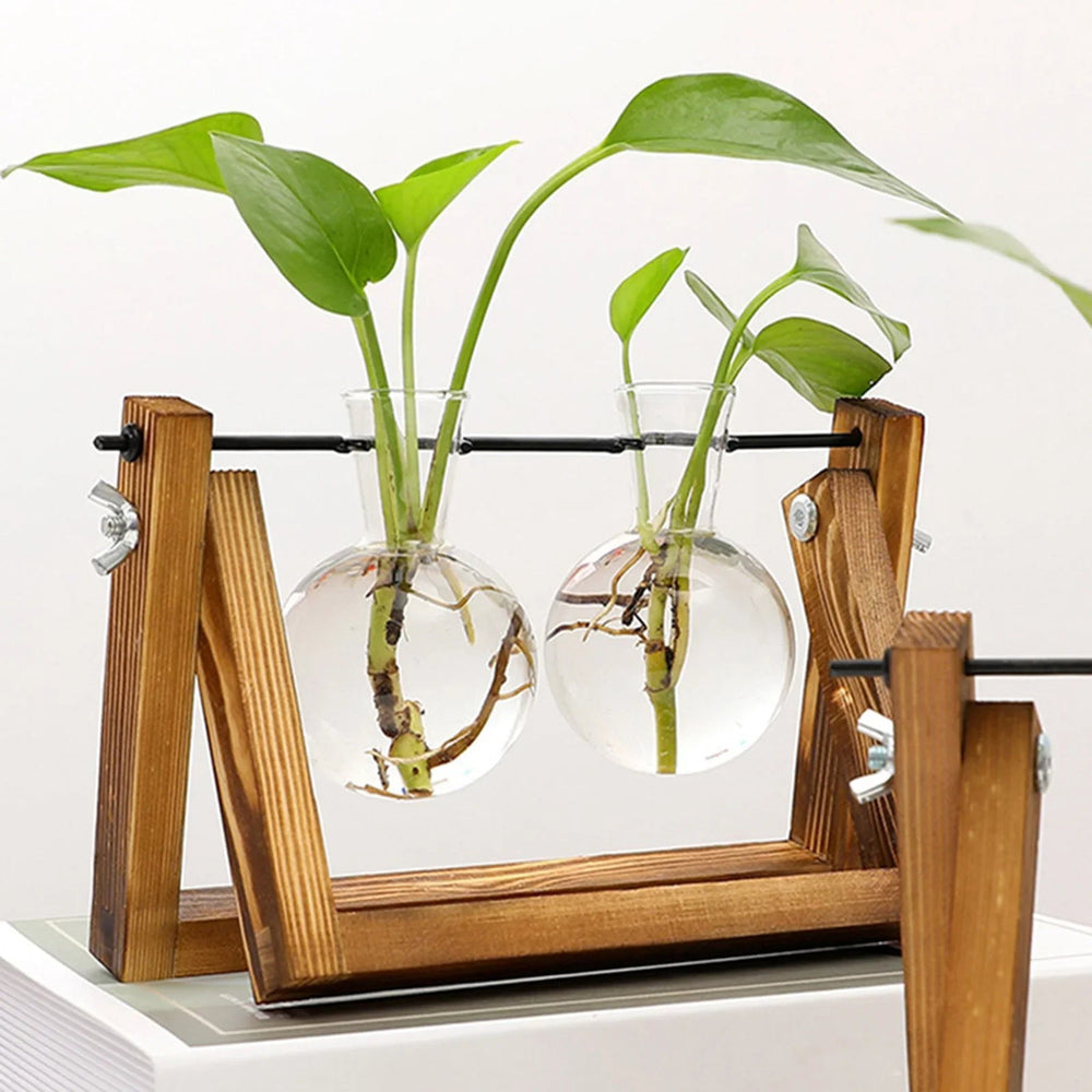 Vintage Wooden Plant Stand Indoor – Elegant Flower Display Holder for Propagation and Home Decor 5