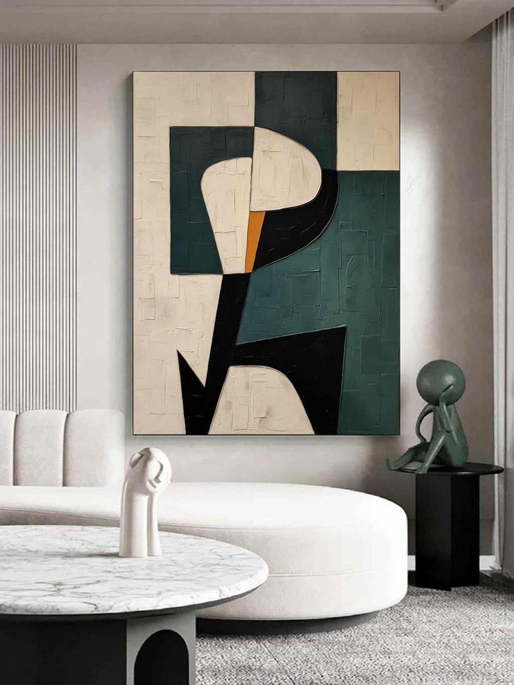 Wabi-Sabi Abstract Minimalism Wall Art – Hand-Painted Canvas Prints on Premium Linen Canvas 6