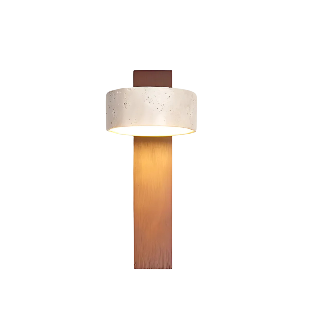 Wabi-Sabi Style Travertine Wall Lamp – Elegant Indoor Lighting for Modern Spaces 4