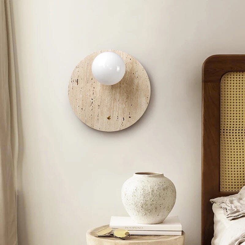 Wabi-Sabi Wall Lamp in Natural Tone – Minimalist Design with Warm Light 0