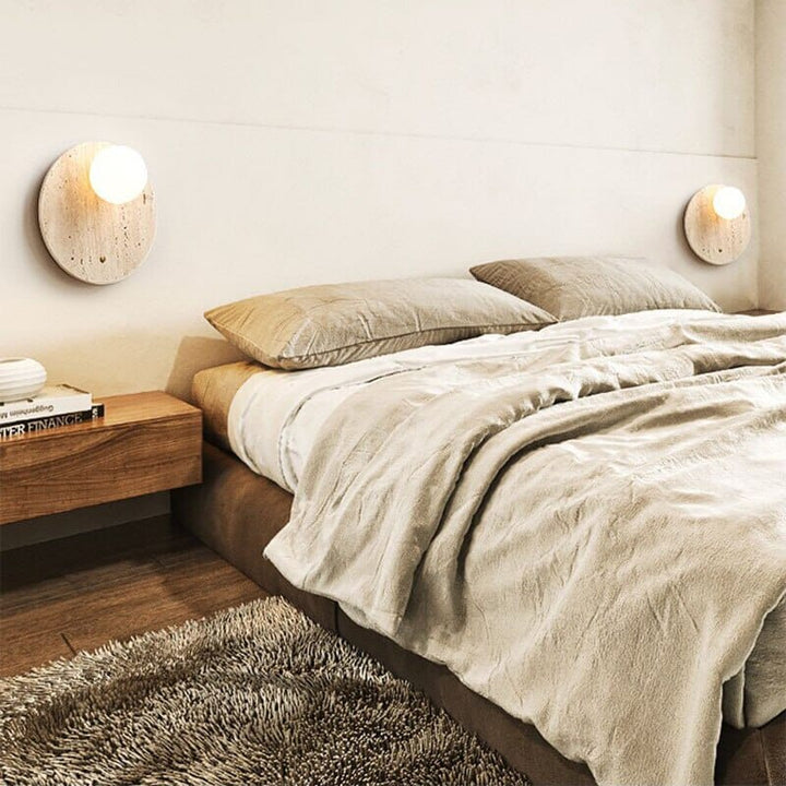 Wabi-Sabi Wall Lamp in Natural Tone – Minimalist Design with Warm Light 7