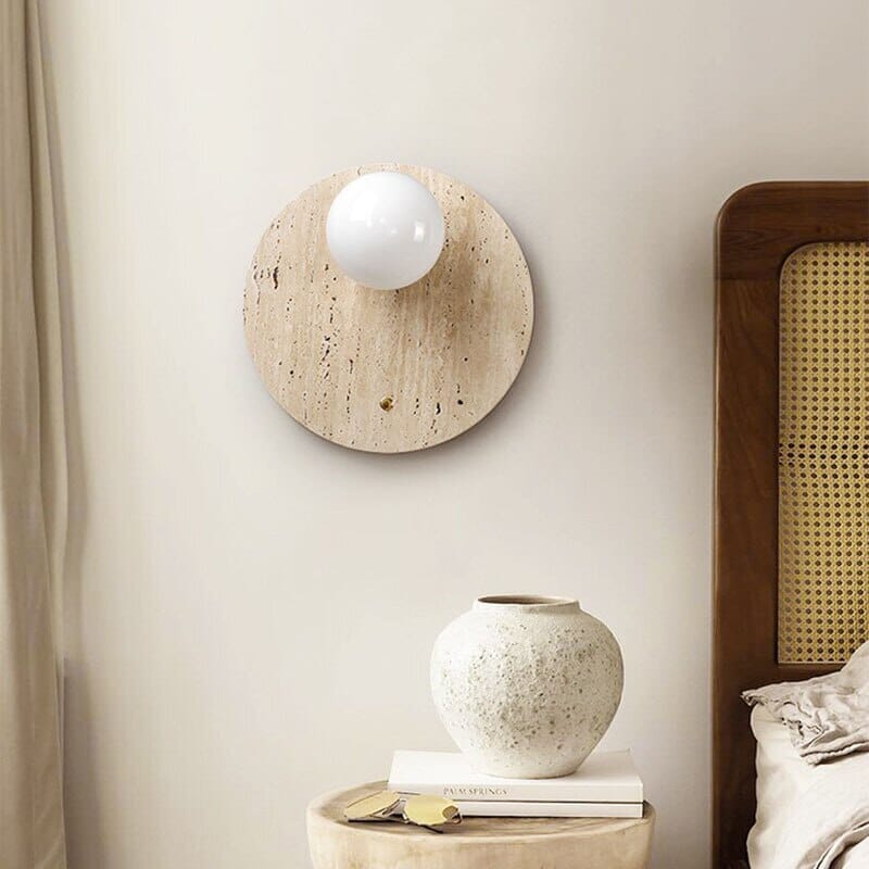 Wabi-Sabi Wall Lamp in Natural Tone – Minimalist Design with Warm Light 8